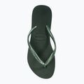 Moteriškos šlepetės per pirštą Havaianas Slim Crystal Sw II olive green 6