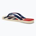 Šlepetės per pirštą Havaianas Top Nautical beige straw / navy blue / ruby red 3