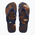 Vyriškos šlepetės per pirštą Havaianas Top Camu dark brown 10