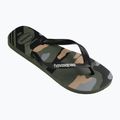 Vyriškos šlepetės per pirštą Havaianas Top Camu green olive / black 8