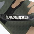 Vyriškos šlepetės per pirštą Havaianas Top Camu green olive / black 11