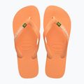 Šlepetės per pirštą Havaianas Brasil Logo peach 10