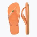 Šlepetės per pirštą Havaianas Brasil Logo peach 11