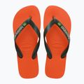 Šlepetės per pirštą Havaianas Brasil Logo sunset orange 10