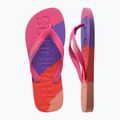 Šlepetės per pirštą Havaianas Top Logomania Colors II pink flux 11