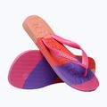 Šlepetės per pirštą Havaianas Top Logomania Colors II pink flux 12