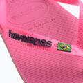 Šlepetės per pirštą Havaianas Brasil Logo Neon pink flux / pink flux 12