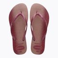 Moteriškos šlepetės per pirštą Havaianas Slim Gloss amaranth 3