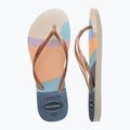 Moteriškos šlepetės per pirštą Havaianas Slim Palette Glow beige 5