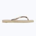 Moteriškos šlepetės per pirštą Havaianas Slim Square sand grey 2