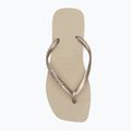 Moteriškos šlepetės per pirštą Havaianas Slim Square sand grey 5