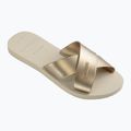 Moteriškos šlepetės Havaianas Aqua Metallic beige