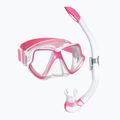 Paviršinio nardymo rinkinys Mares Combo Wahoo Neon pink/white/clear
