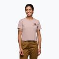 Moteriški marškinėliai Black Diamond Faded Crop pale mauve