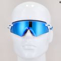 Oakley Encoder poliruoti balti/prizmatiniai safyro dviratininkų akiniai 0OO9471 7