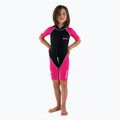 Vaikiškas plaukimo hidrokostiumas SEAC Shorty Dolphin 1,5 mm black/pink