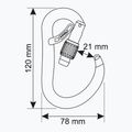 Laipiojimo karabinas CAMP Atom Belay Lock gun metal 5