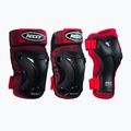 Roces Ventilated 3 Pack 002 juodas/raudonas vaikiškų pagalvėlių rinkinys 301352