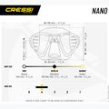 Nardymo kaukė Cressi Nano black/black/silver 5