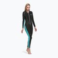 Moteriškas plaukimo kostiumas Cressi Lido Monopiece 2 mm black/aquamarine