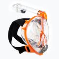 Cressi Baron vaikiška viso veido kaukė, skirta nardymui su vamzdeliu, oranžinė XDT0360085