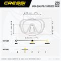 Nardymo kaukė Cressi Z2 Small yellow 3