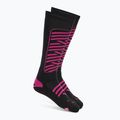 Slidinėjimo kojinės Mico Heavy Weight Superthermo Primaloft Merino Ski black fuchsia
