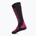 Slidinėjimo kojinės Mico Heavy Weight Superthermo Primaloft Merino Ski black fuchsia 2