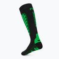 Slidinėjimo kojinės Mico Heavy Weight Superthermo Primaloft Merino Ski black fluorescent green 2