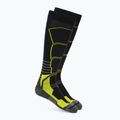 Slidinėjimo kojinės Mico Medium Weight Superthermo Natural Marino Ski black/fluorescent yellow