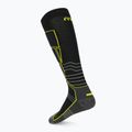 Slidinėjimo kojinės Mico Medium Weight Superthermo Natural Marino Ski black/fluorescent yellow 2