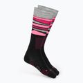 Moteriškos slidinėjimo kojinės Mico Light Weight Superthermo Natural Merino Ski black/fluorescent fuchsia