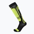 Slidinėjimo kojinės Mico Light Weight Superthermo Natural Merino Ski nero giallo fluo