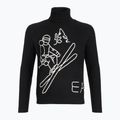Vyriškas megztinis EA7 Emporio Armani Mountain Apres Ski Embroidery Knitted black / bianco emb