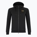 Vyriškas džemperis Emporio Armani EA7 Train Logo Series Extended Logo Hoodie Fz black / gold