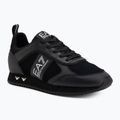 Batai EA7 Emporio Armani Black & White Suede triple black micropunch