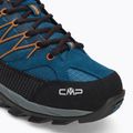 Vyriški CMP Rigel Low Wp ocean/senape trekingo batai 7
