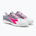 Vyriški futbolo bateliai Diadora Brasil Elite Veloce GR TFR white/pink fluo/blue fluo 4