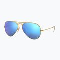 Saulės akiniai Ray-Ban Aviator Classic matt gold/blue polarized 4