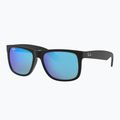 Akiniai nuo saulės Ray-Ban Justin Classic matt black gum/blue mirror 4