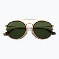 Akiniai nuo saulės Ray-Ban Round Double Bridge arista gold/green g-15 3