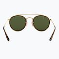 Akiniai nuo saulės Ray-Ban Round Double Bridge arista gold/green g-15 5