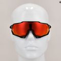 Dviračių akiniai 100% Speedtrap soft tact black/hiper red multilayer mirror 11