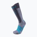Moteriškos UYN Ski Comfort Fit pilkos/turkio spalvos kojinės 4