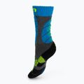 UYN Ski Junior kojinės medium grey melange/turquoise 2