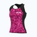 Moteriški dviratininkų marškinėliai Alé Top Donna Triangles fluo pink/violet