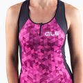 Moteriški dviratininkų marškinėliai Alé Top Donna Triangles fluo pink/violet 5