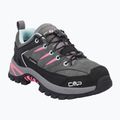 Vaikiški žygio batai CMP Rigel 2.0 Low Waterproof grey/acquarius/pink fluo