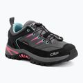 Vaikiški žygio batai CMP Rigel 2.0 Low Waterproof grey/acquarius/pink fluo