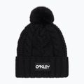 Žieminė kepurė Oakley Harper Pom Beanie black/white logo